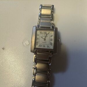 Seiko Silver Watch with Metallic Finish
